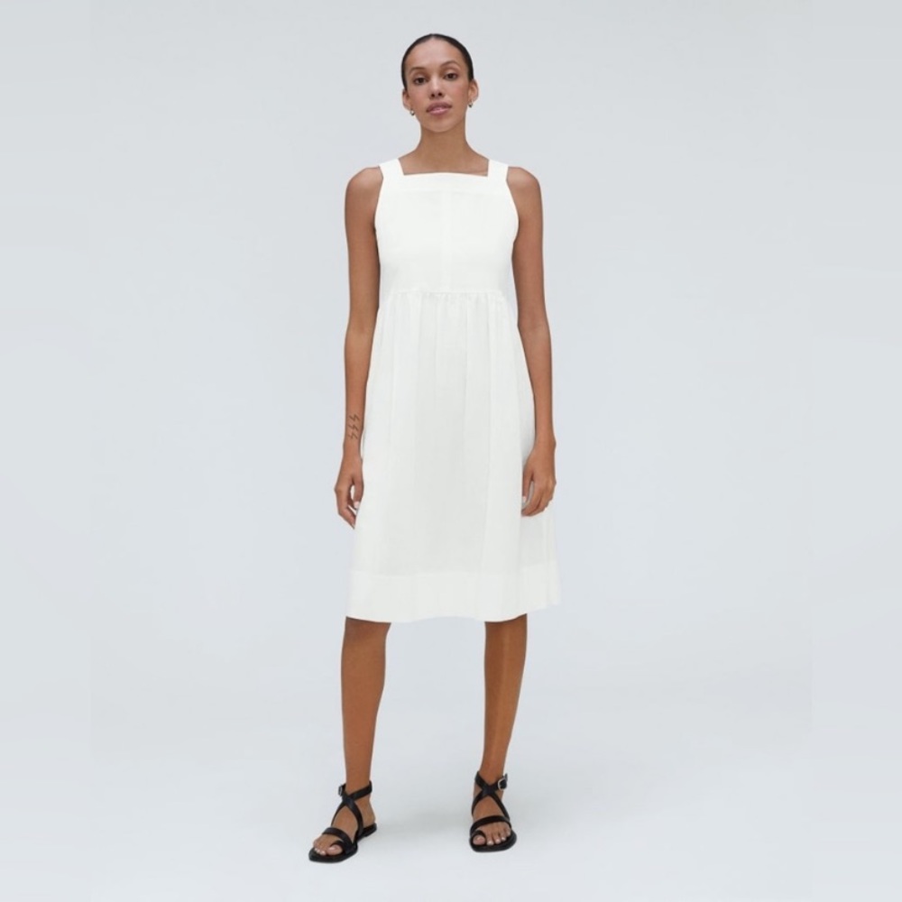 Everlane White Sleeveless Midi Dress - Picture 1 of 10